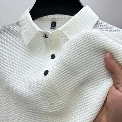 Knitted short-sleeve polo everyday shirt for men | Venice Theodore -5