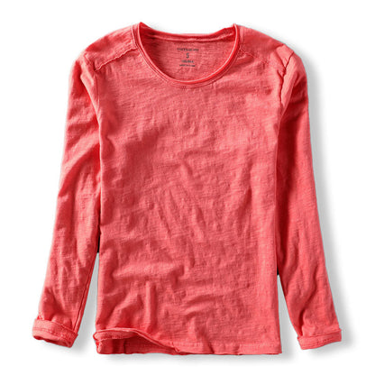Minimalist long-sleeve O-neck everyday tee for men | Daiki -3