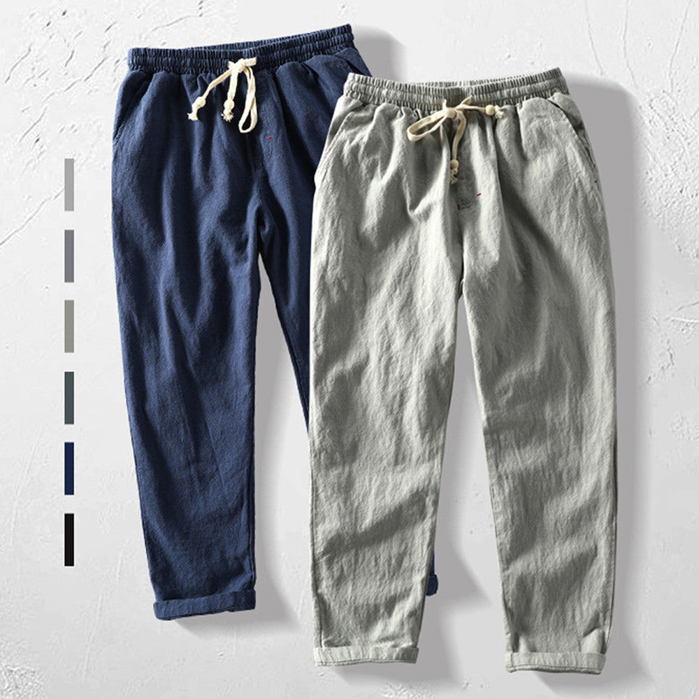 Relaxed straight-leg everyday cotton trousers for men | Hiro -8