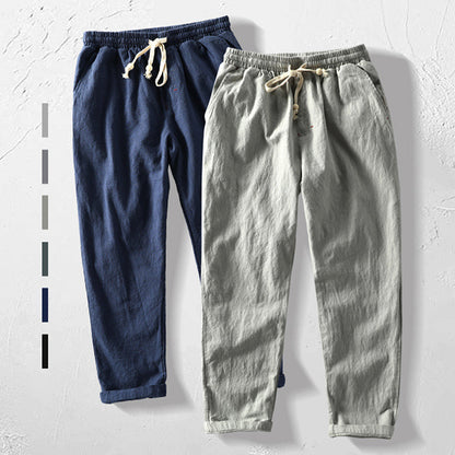 Relaxed straight-leg everyday cotton trousers for men | Hiro -8