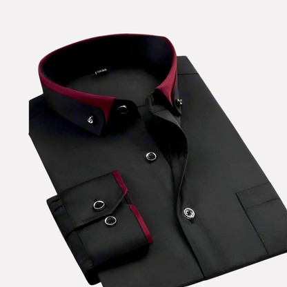 Classic long-sleeve everyday shirt for men | Iver -1