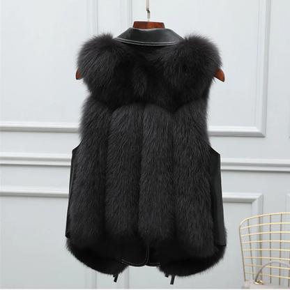 Faux fur statement vest for women | Nereida