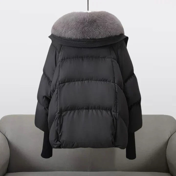 Faux fur collar coat for women | Indi
