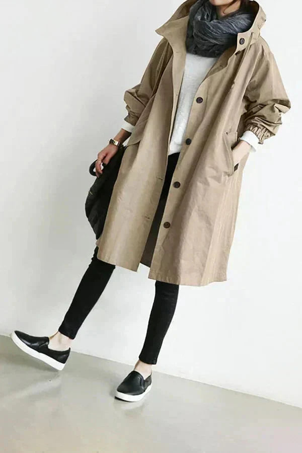 Urban oversized hooded raincoat Stylish for Women | Elizabeth Nova