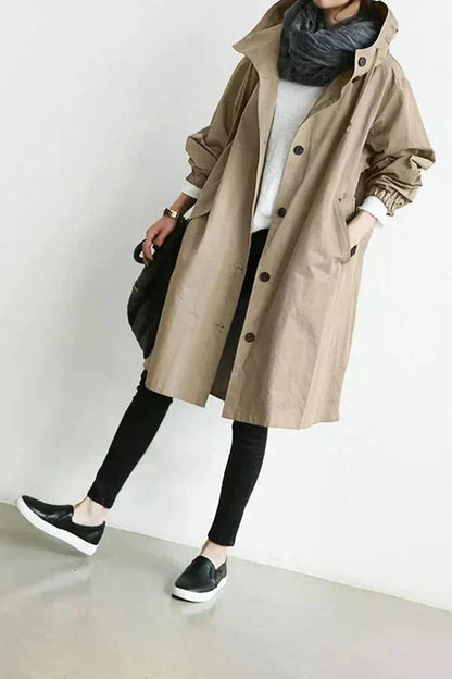 Urban oversized hooded raincoat Stylish for Women | Elizabeth Nova