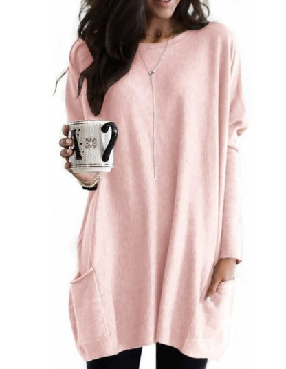 Relaxed long-sleeve pocket tunic for women | Mirelith