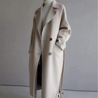 Elegant long tailored winter coat Stylish for Women | Isabelle Epoque