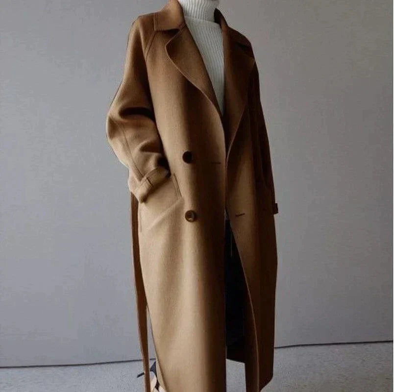 Elegant long tailored winter coat Stylish for Women | Isabelle Epoque