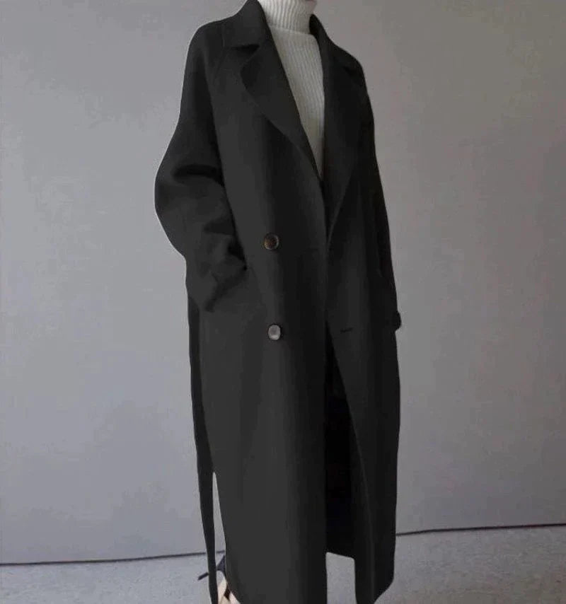 Elegant long tailored winter coat Stylish for Women | Isabelle Epoque