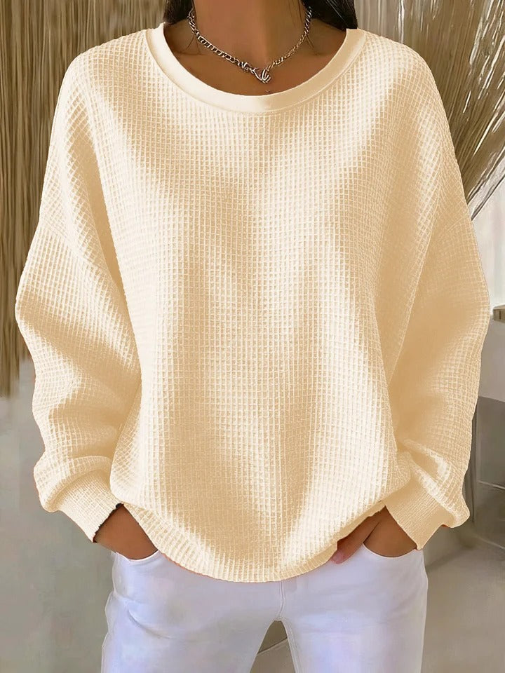 Textured cosy knit everyday jumper for women | Elora -4