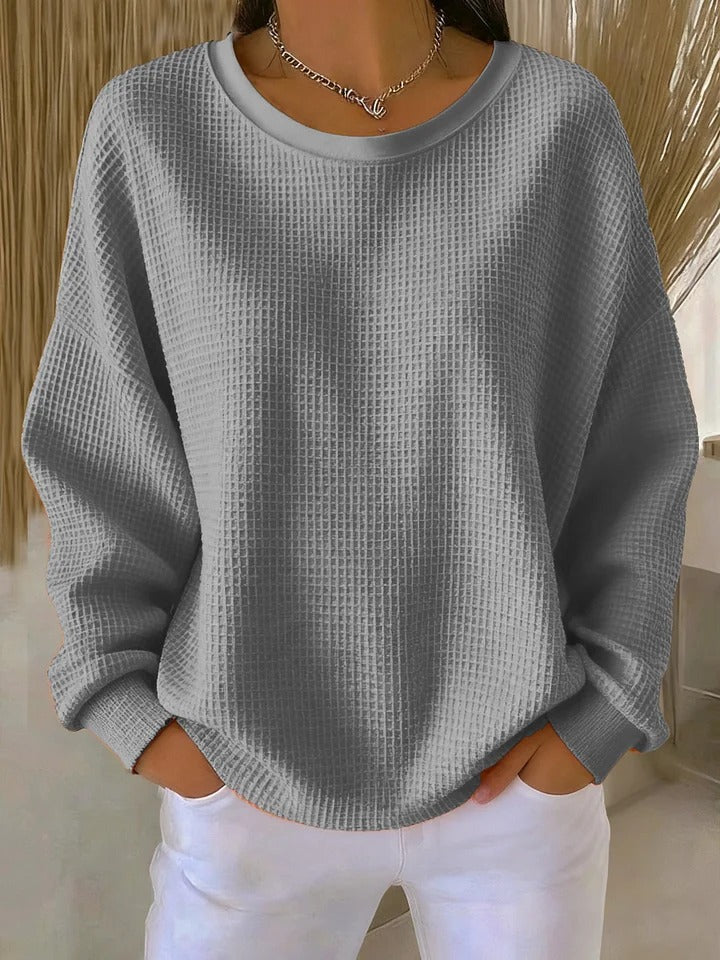 Textured cosy knit everyday jumper for women | Elora -3