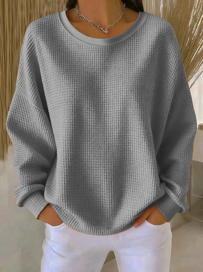 Textured cosy knit everyday jumper for women | Elora -3