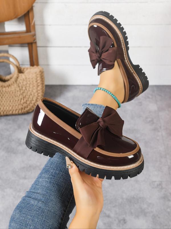 Elegant Bow-Detail Slip-On Loafers for Women | Chelsea