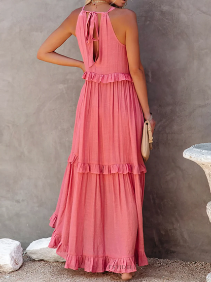 Tiered ruffle maxi dress for women | Lara