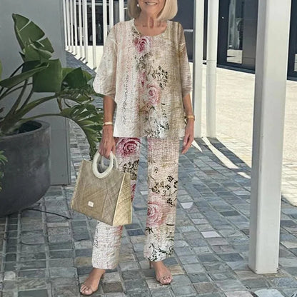 Stylish print two-piece everyday co-ord set for women | Gwendelyn -14
