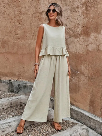 Casual sleeveless lounge set for women | Alvera