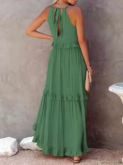 Tiered ruffle maxi dress for women | Lara