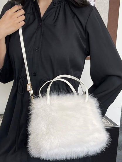 Fashionable small handbag with grip handle and shoulder strap for women | Elowen