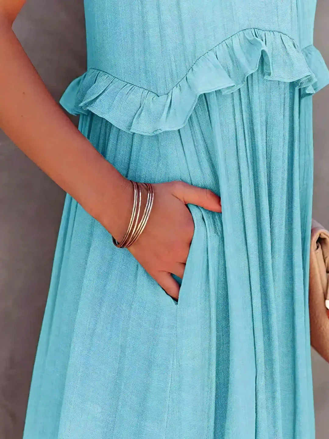 Tiered ruffle maxi dress for women | Lara