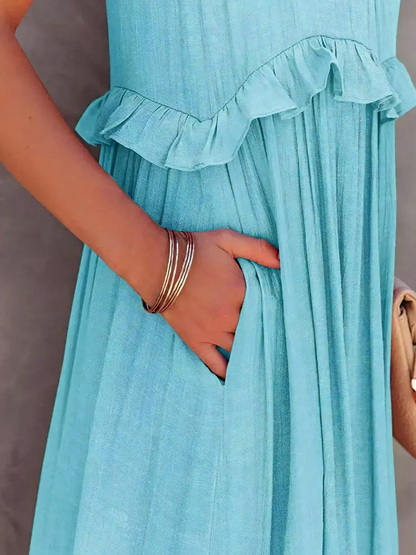 Tiered ruffle maxi dress for women | Lara