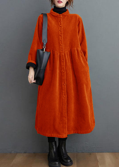 Blackish Green Corduroy Cinched Coat Stylish for Women | Mirelle