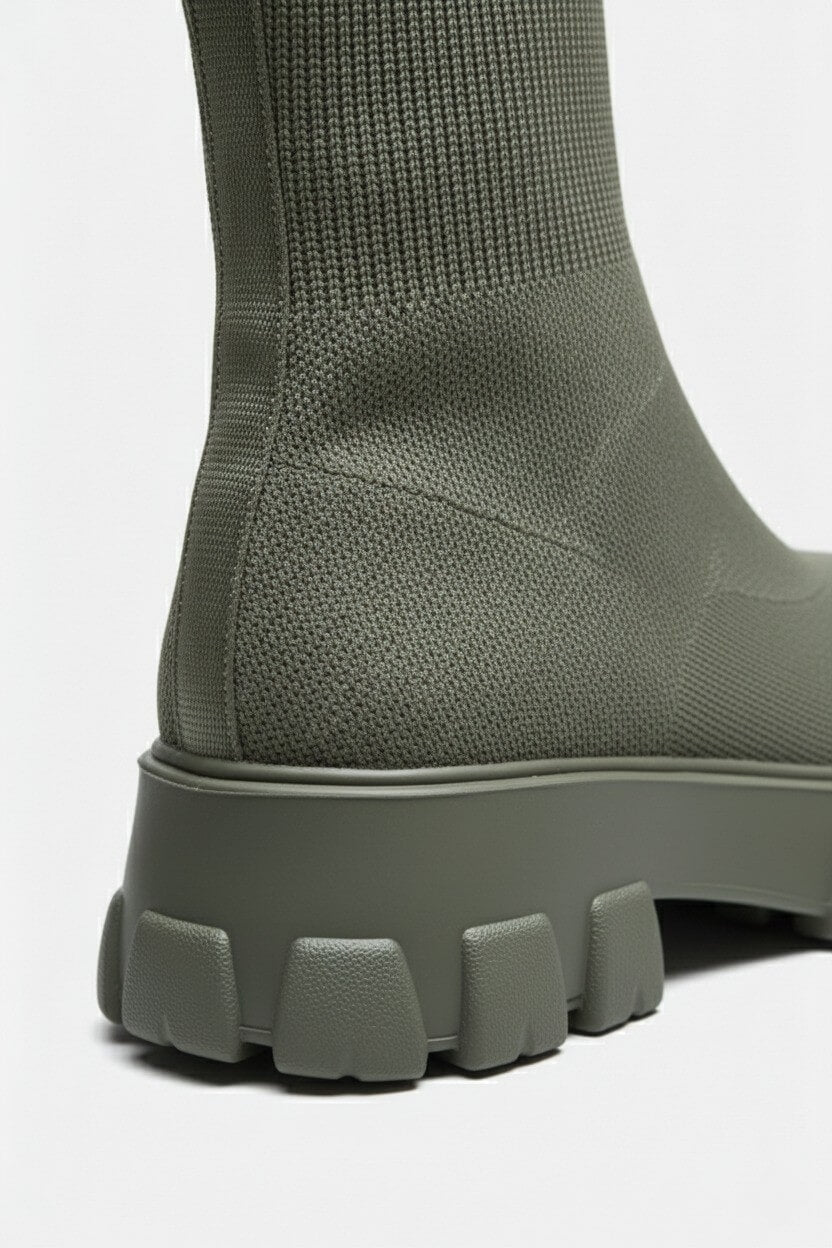 Platform ankle boots with round toe design for women | Caurelle