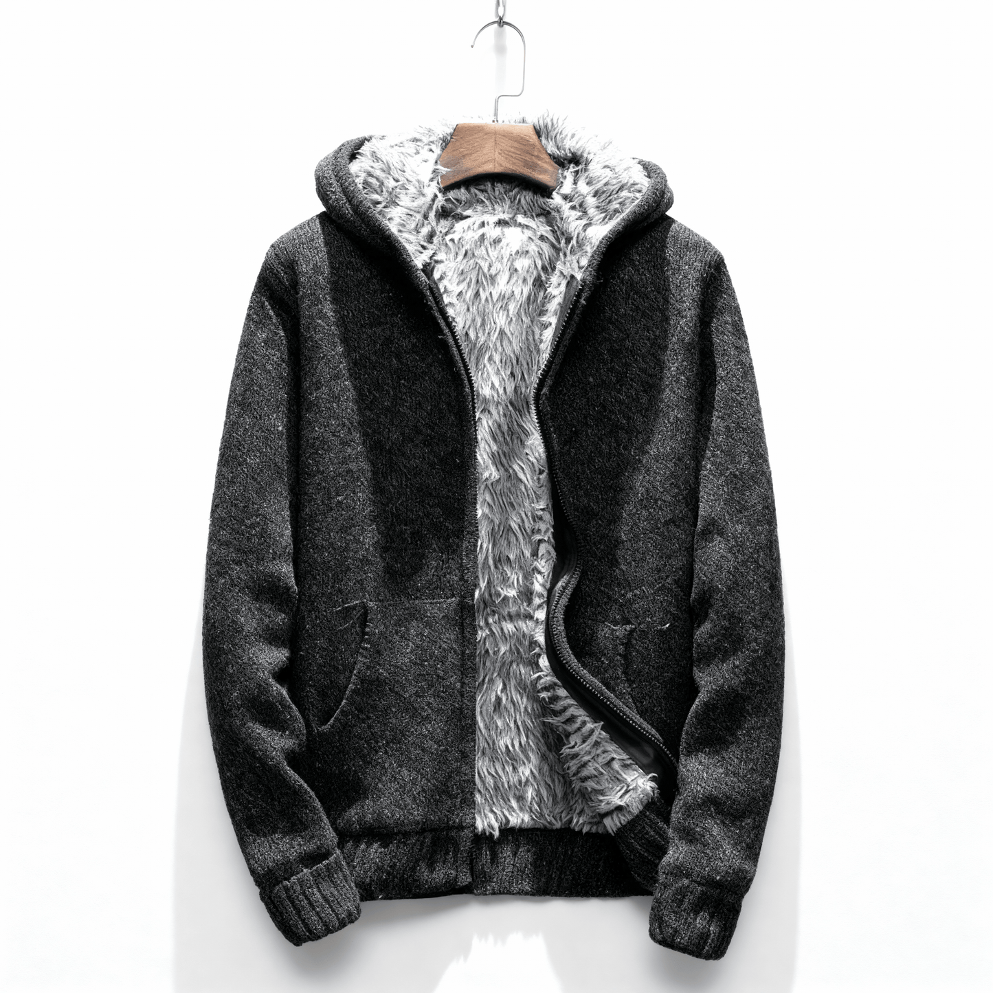 Merrin Fur-Lined Zip Hoodie men | Caelmont