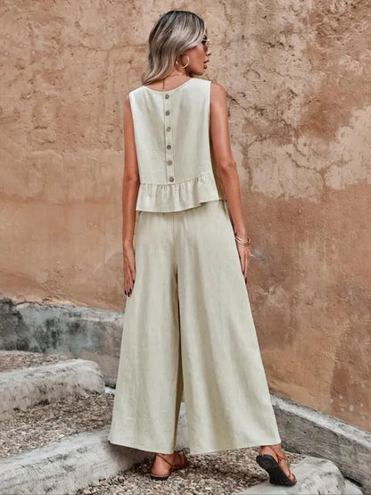 Casual sleeveless lounge set for women | Alvera