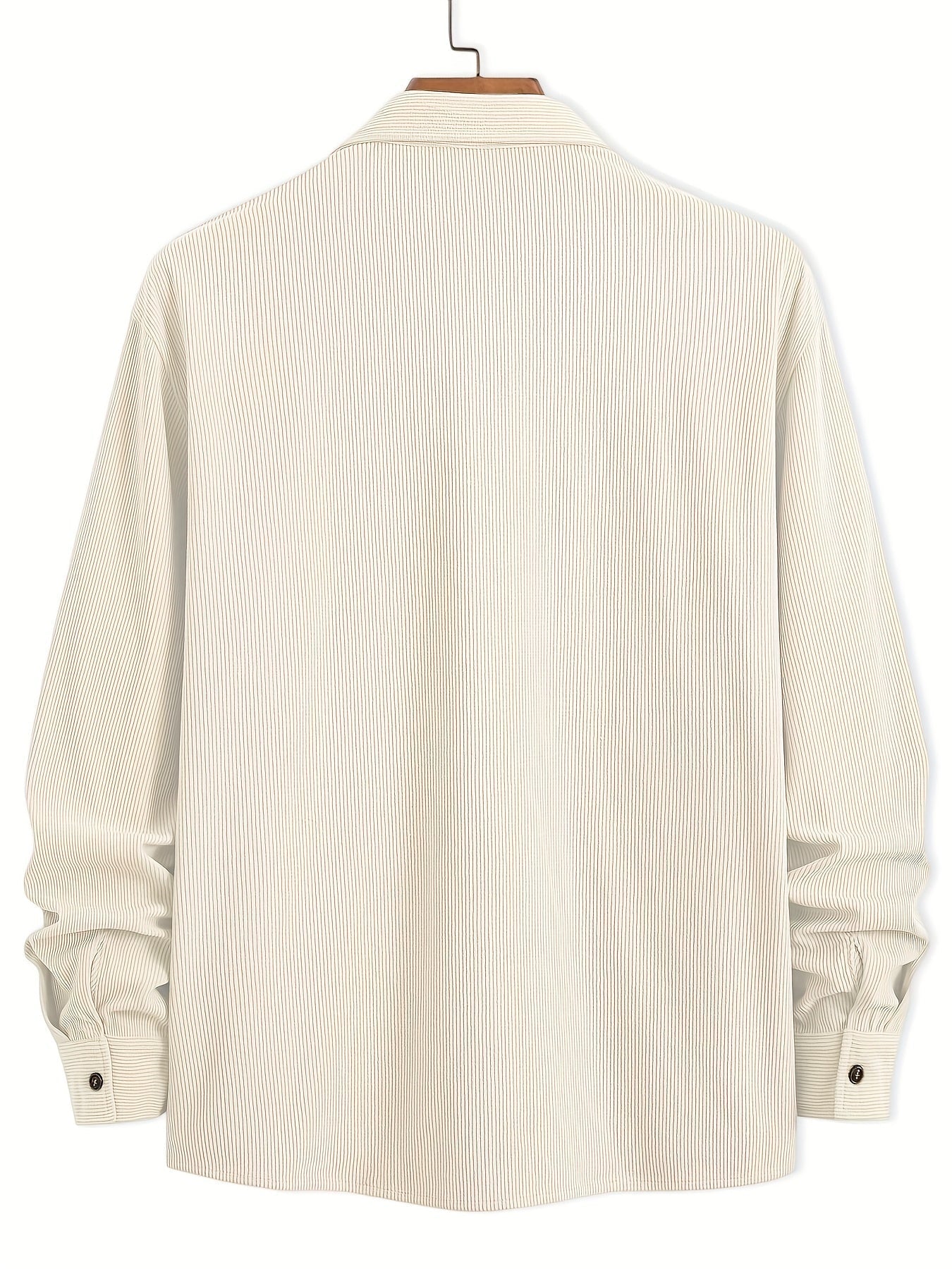 Textured casual button-up overshirt for men | Ellison Cord -4