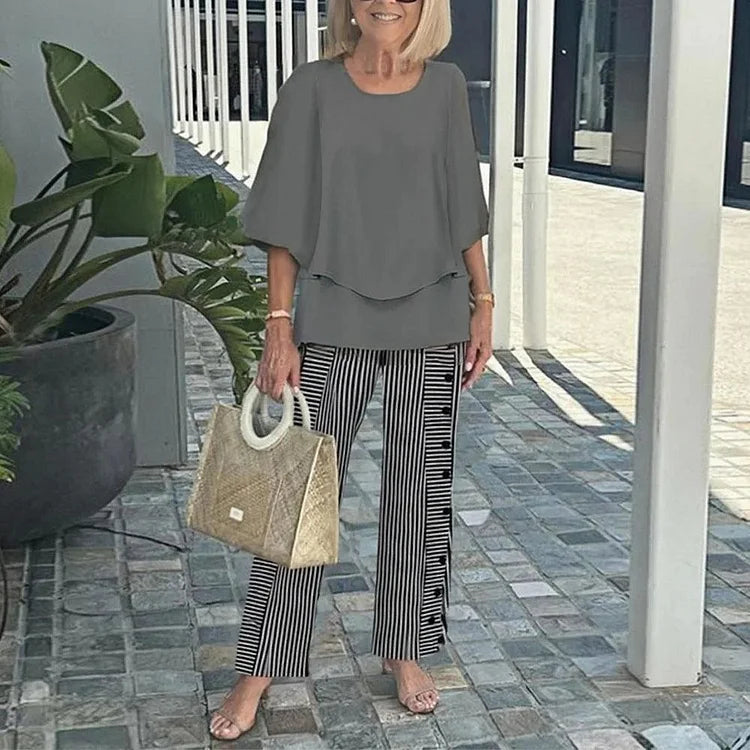 Trendy print two-piece everyday co-ord set for women | Genevieve -8