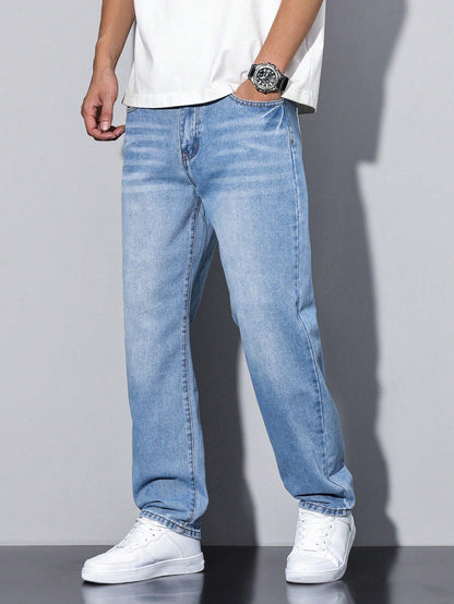 Casual wide-leg relaxed fit denim jeans for men | Urban Denim -4