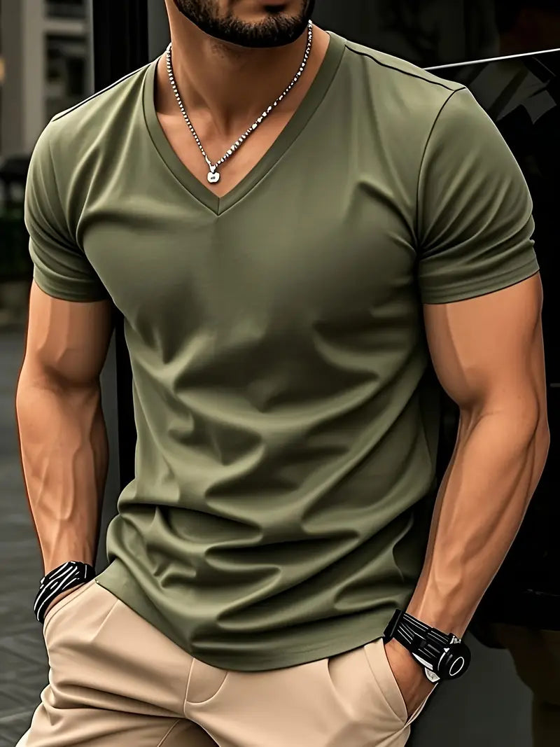 Chic short-sleeve casual everyday shirt for men | Franky -3