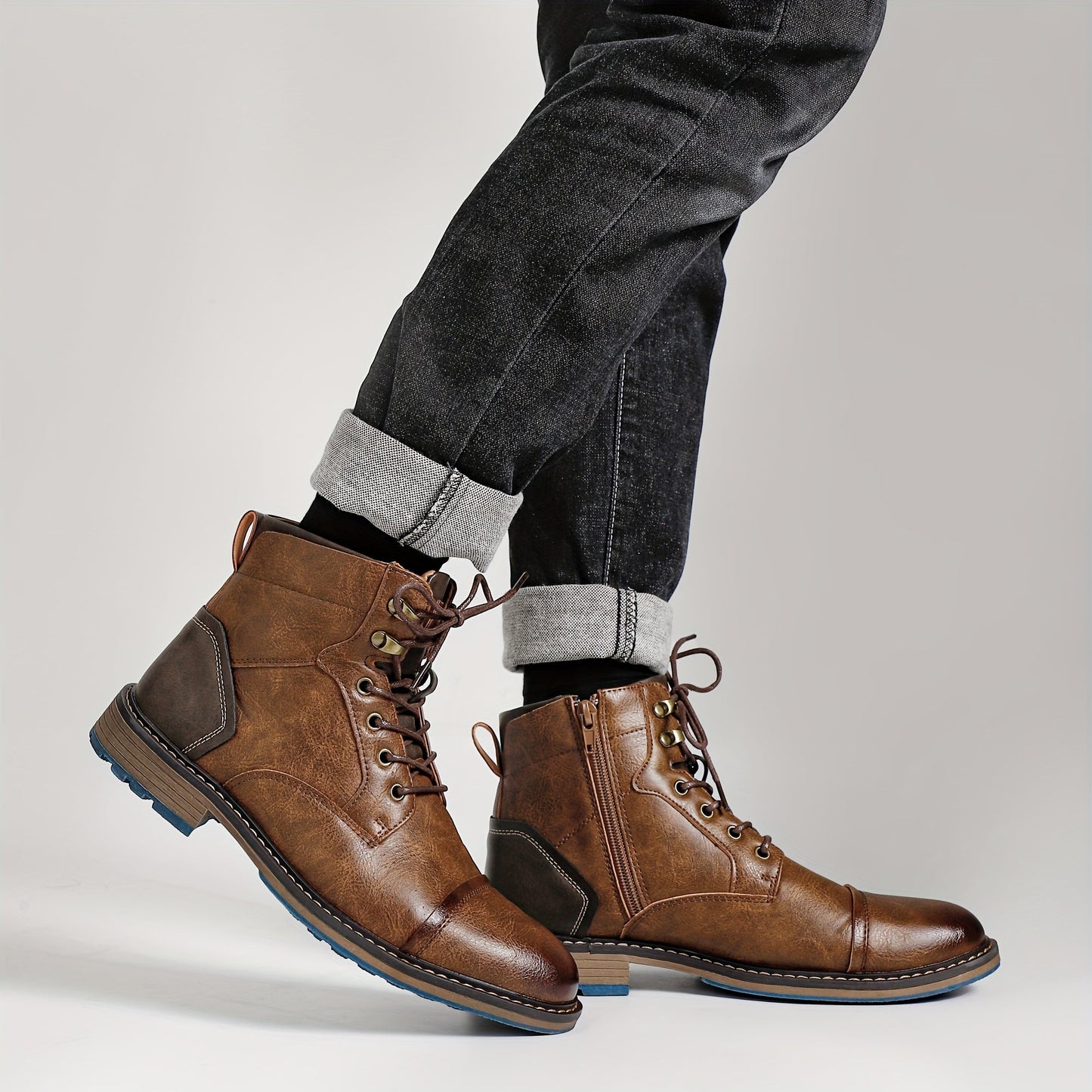 Classic brogue ankle boots for men | Maxwell