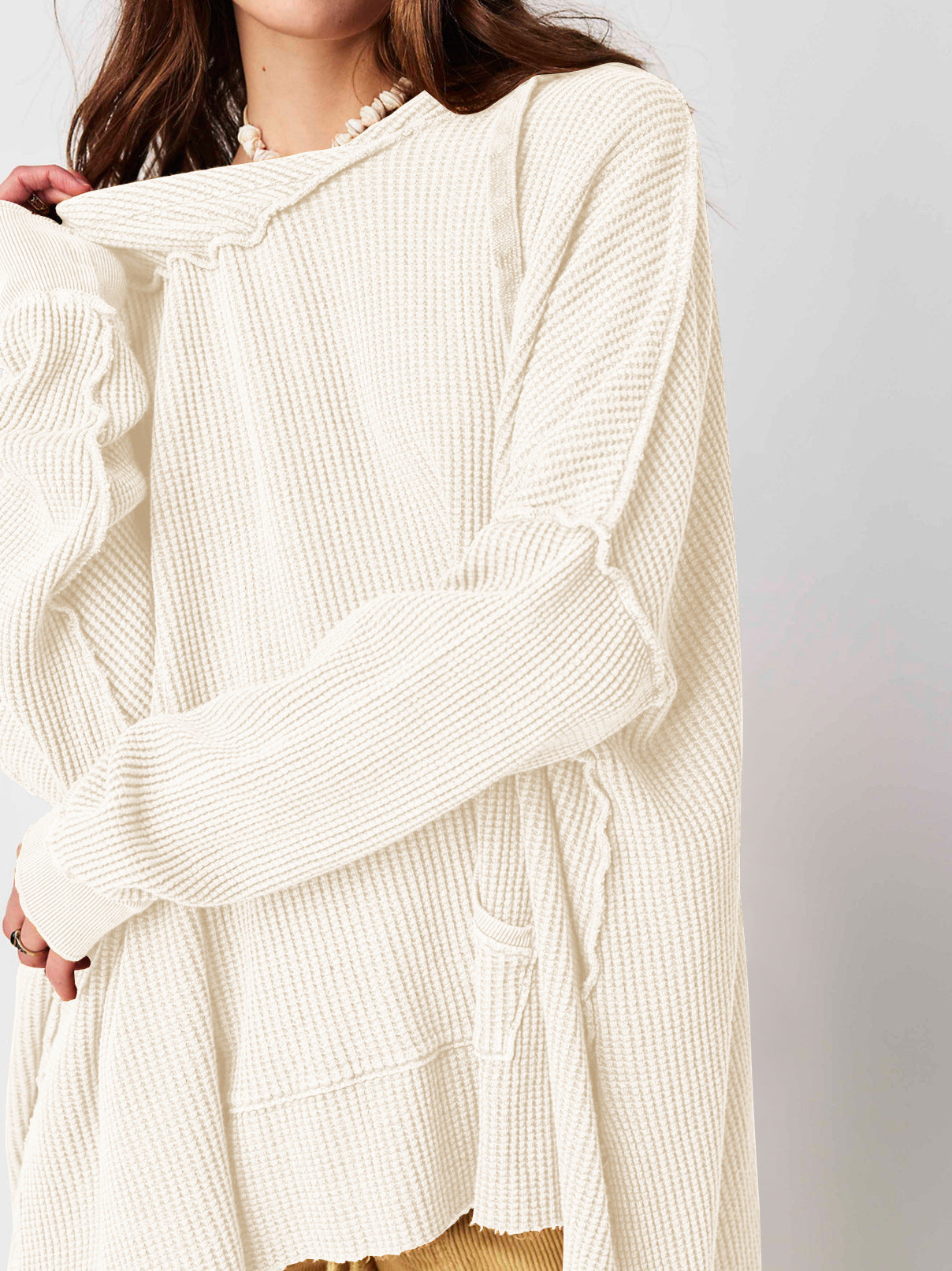 Haven Oversized Waffle Hoodie women | Elowyn