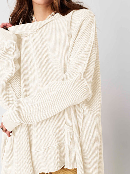 Haven Oversized Waffle Hoodie women | Elowyn