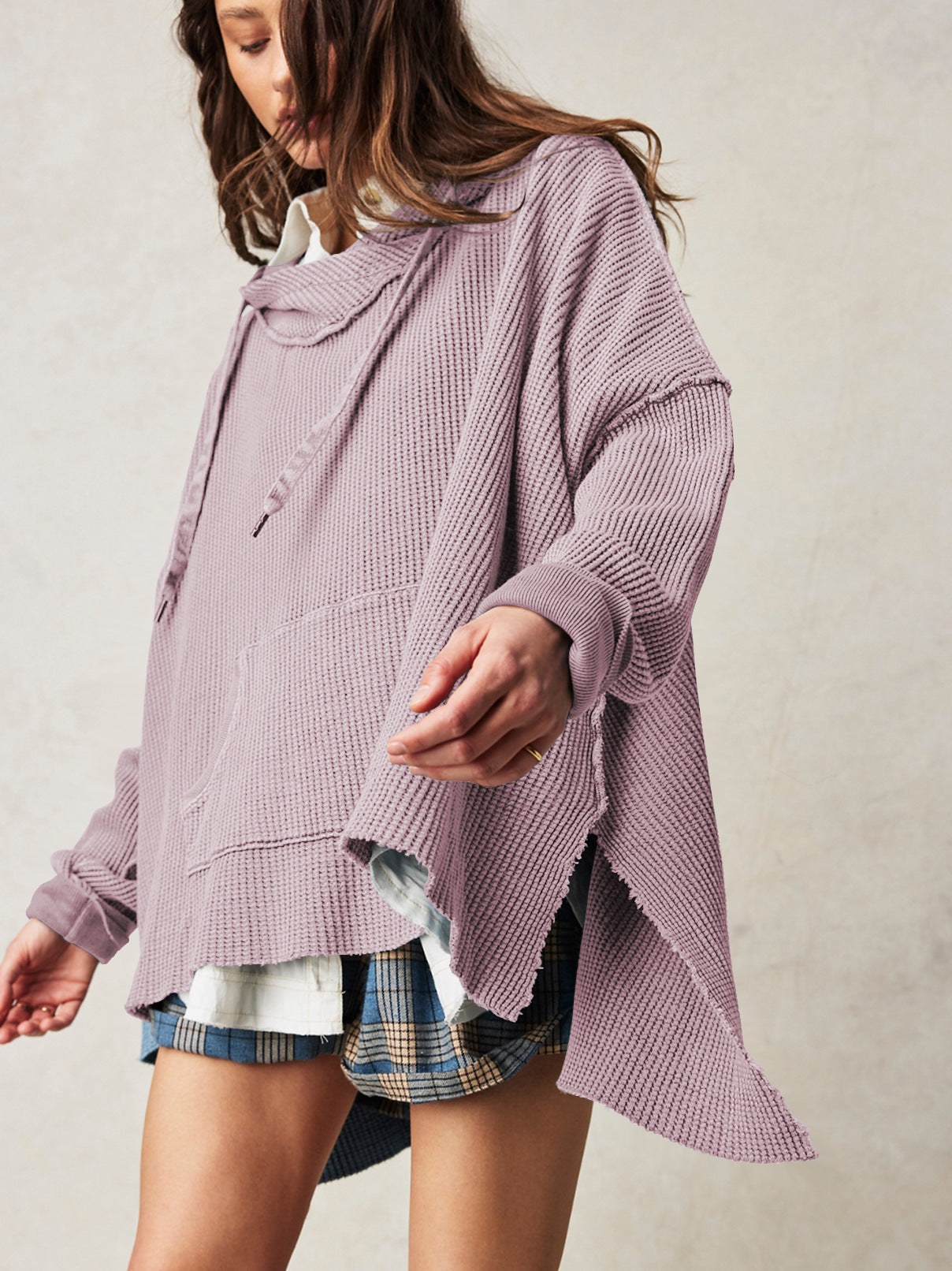 Haven Oversized Waffle Hoodie women | Elowyn
