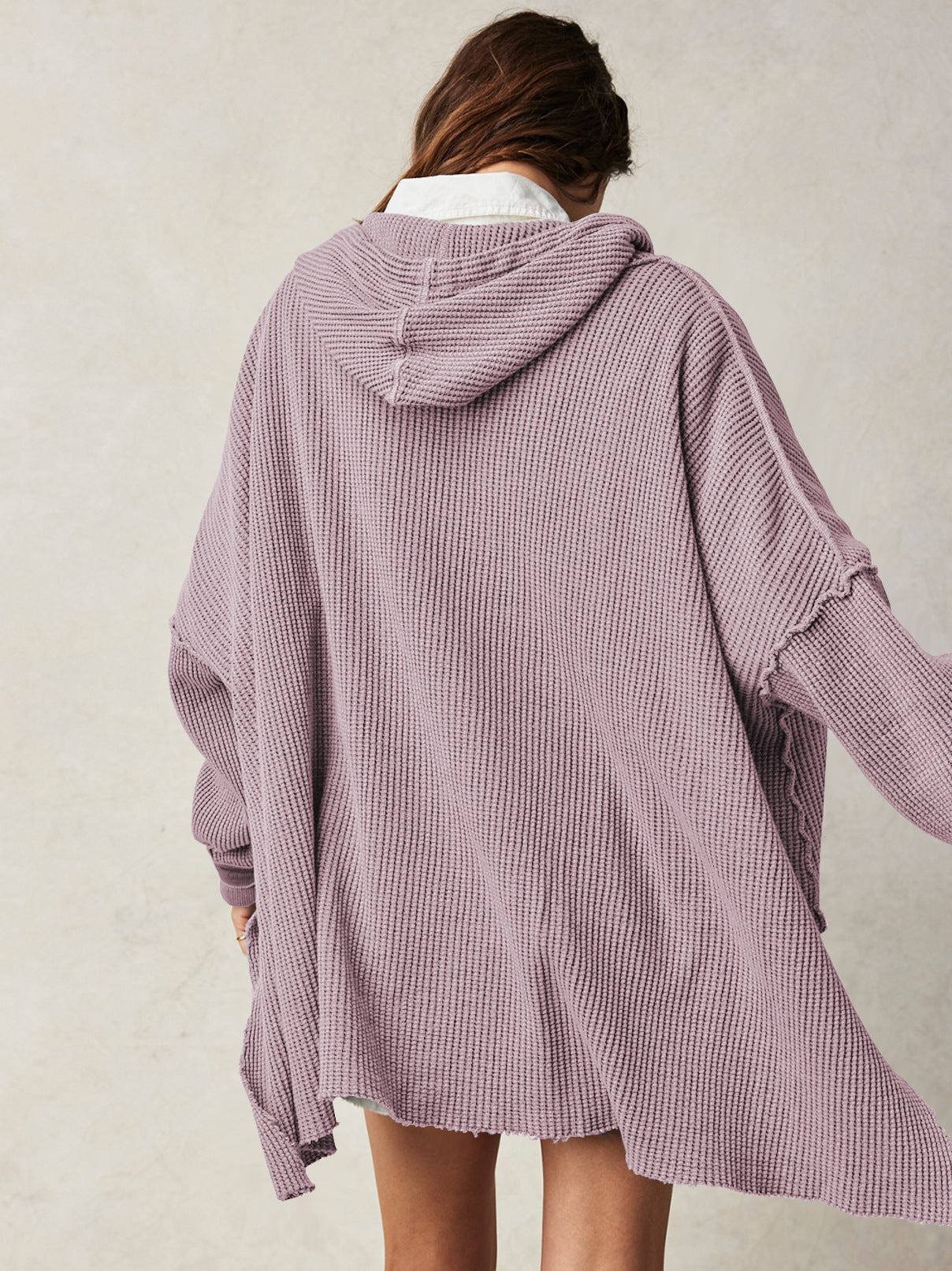 Haven Oversized Waffle Hoodie women | Elowyn