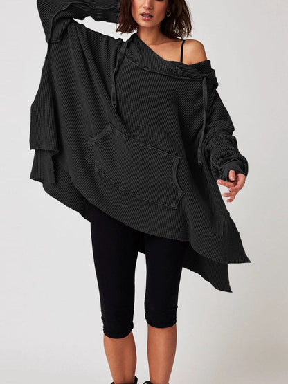 Haven Oversized Waffle Hoodie women | Elowyn