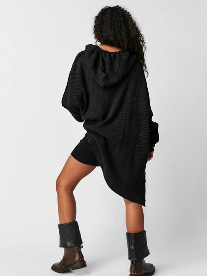 Haven Oversized Waffle Hoodie women | Elowyn