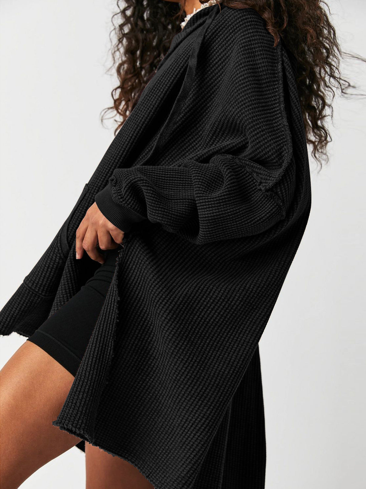 Haven Oversized Waffle Hoodie women | Elowyn