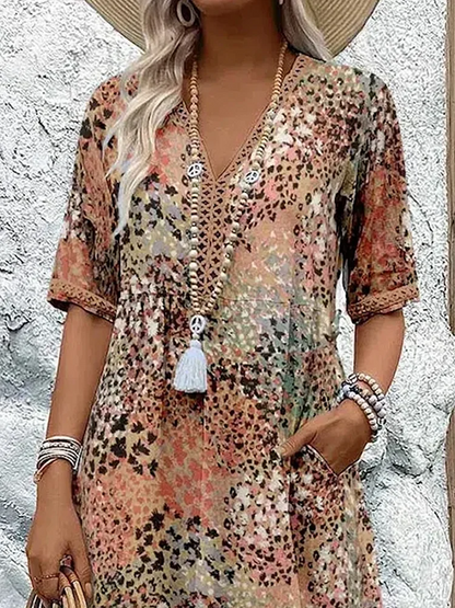 Vibrant everyday midi dress for women | Andrea -7