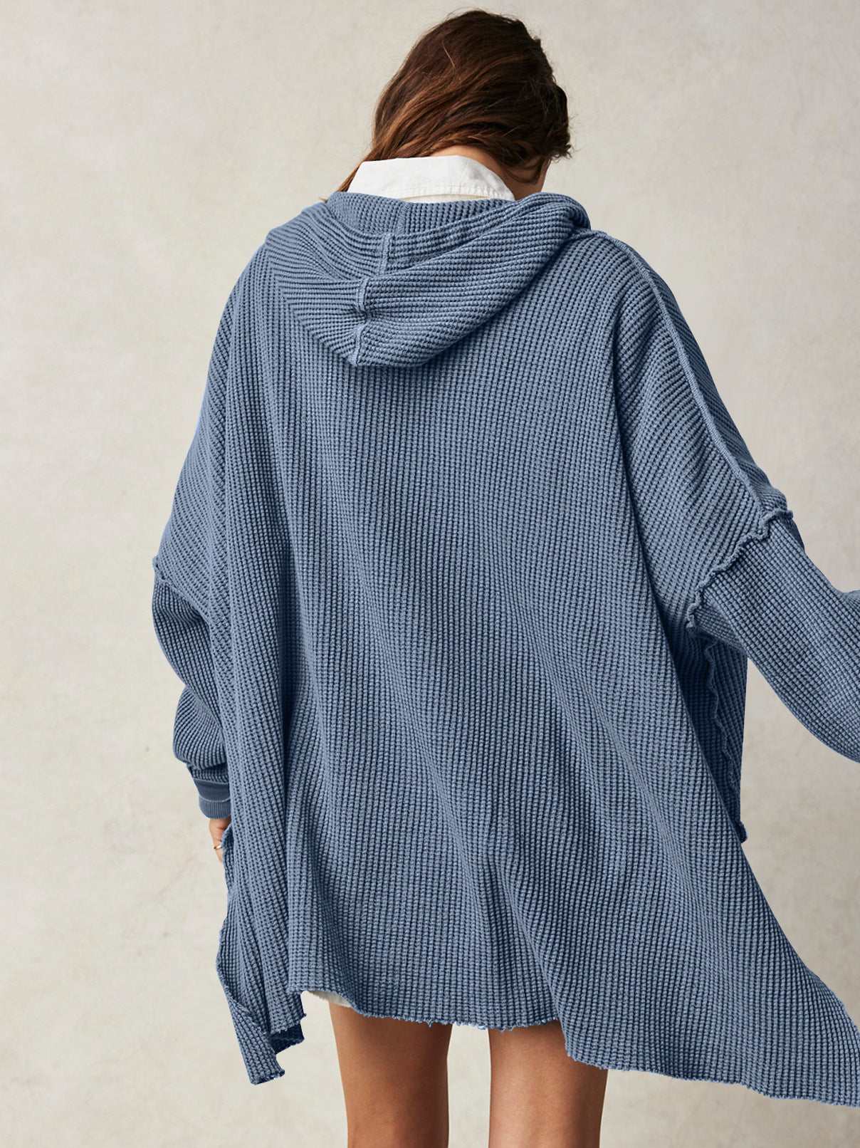 Haven Oversized Waffle Hoodie women | Elowyn