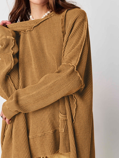 Haven Oversized Waffle Hoodie women | Elowyn