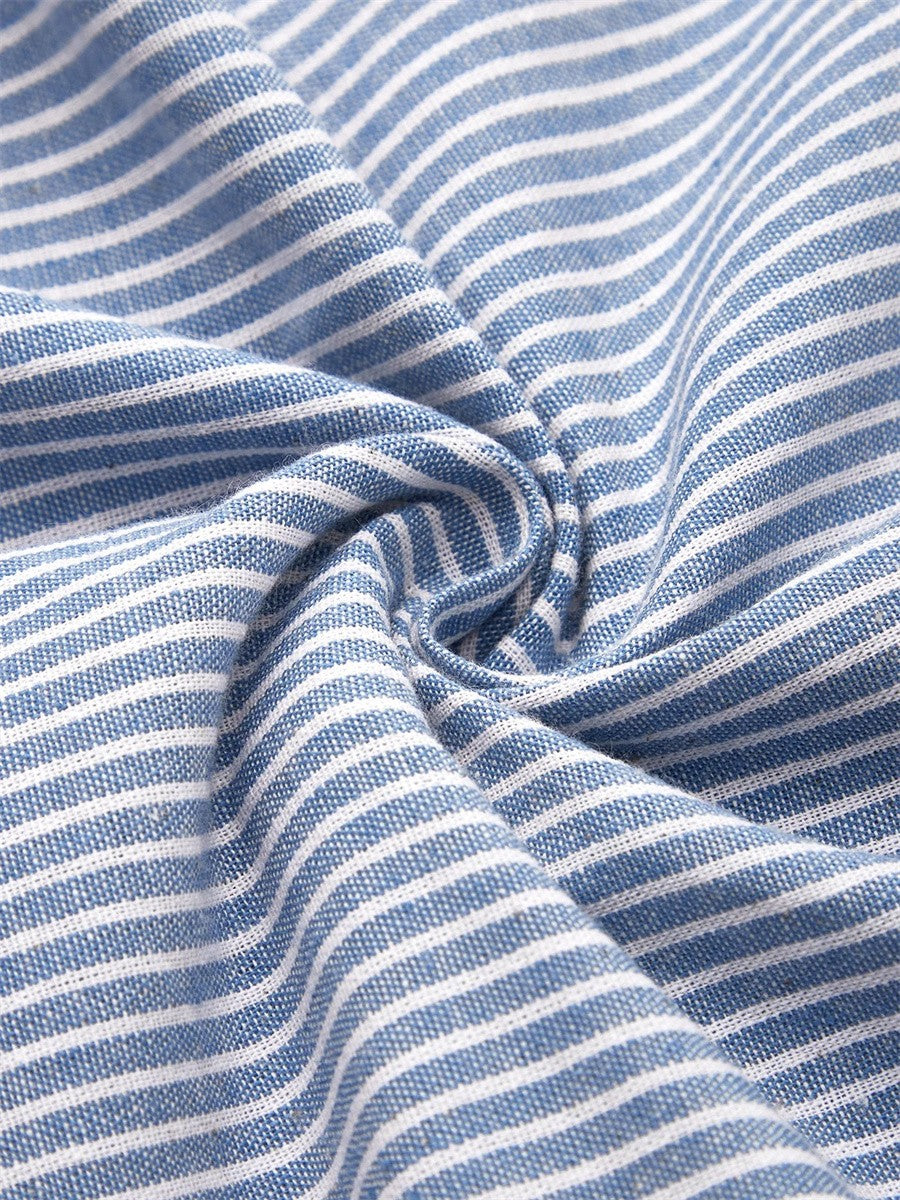 Striped everyday comfort midi dress for women | Brienne -4