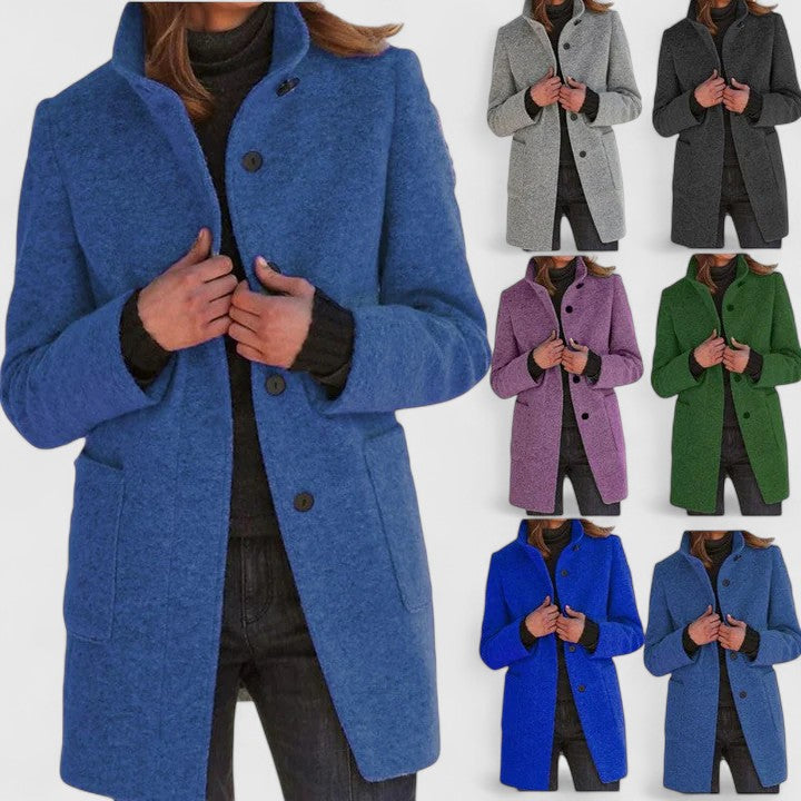 Classic mid-length coat for women | Loraviennea