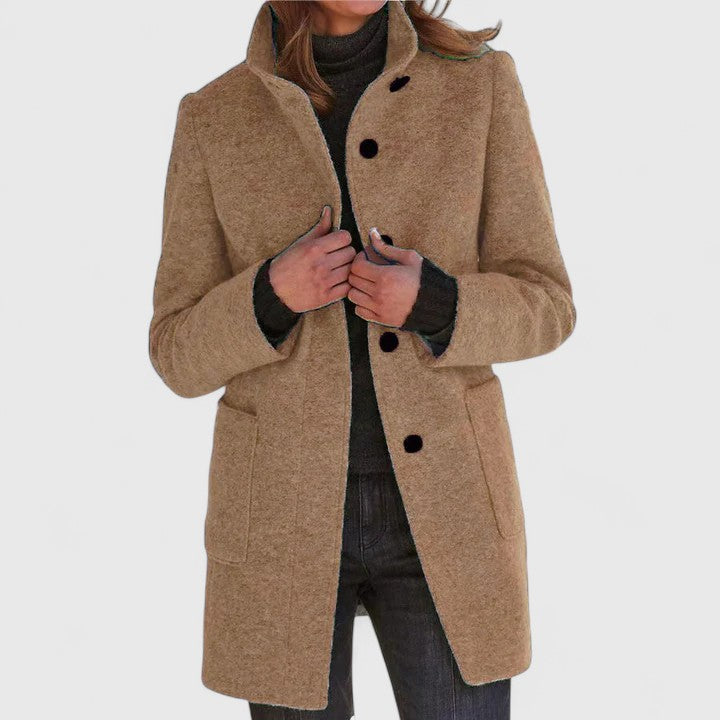 Classic mid-length coat for women | Loraviennea