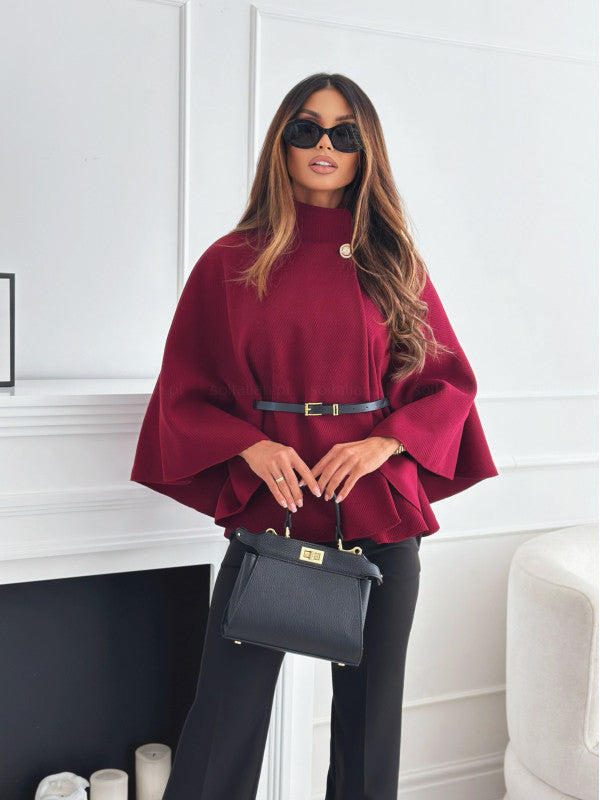 Butterfly sleeve belted jacket for women | Selviora