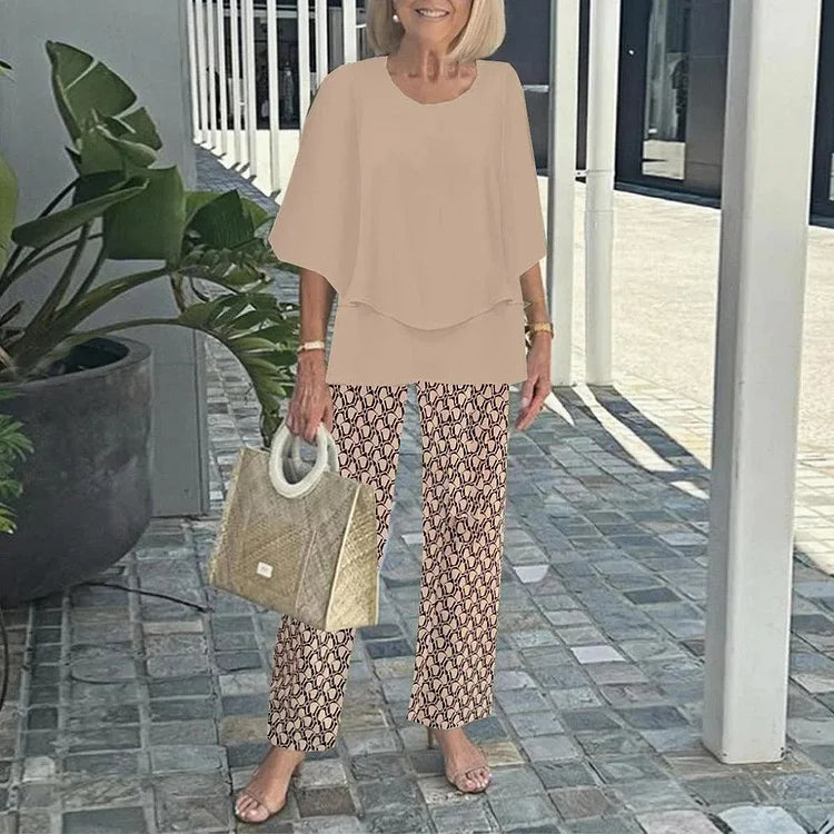 Stylish print two-piece everyday co-ord set for women | Gwendelyn -7