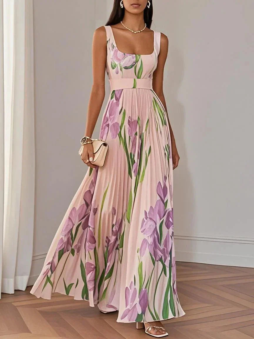 Floral print long dress for women | Charlene