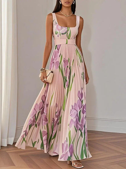 Floral print long dress for women | Charlene